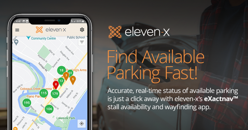 eleven-x Unveils eXactnav to Provide Drivers With Easy Real-Time Parking Space Visibility and Navigation